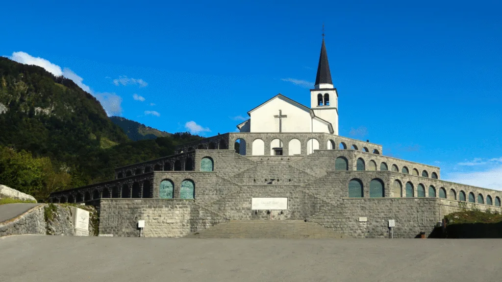The Italian Charnel House and church in Kobarid, built in memory of WWI soldiers